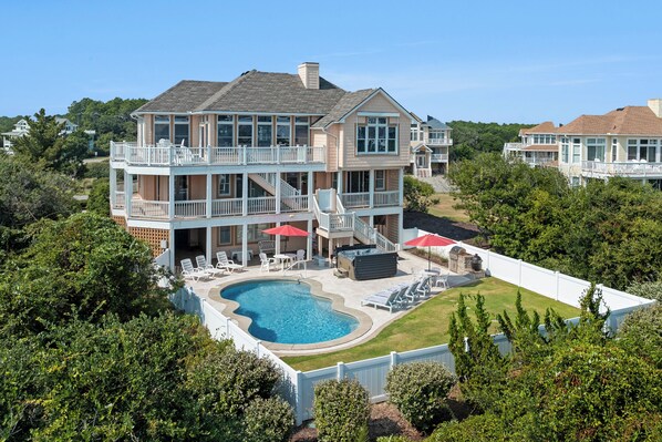 Exterior - Sea Spot: Saltwater Pool, Hot Tub, Beach Club Access (Corolla)