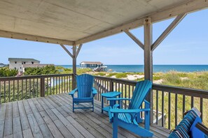 Terrace/patio - Gillespie Cottage: Oceanfront | Amazing Views! (Nags Head)