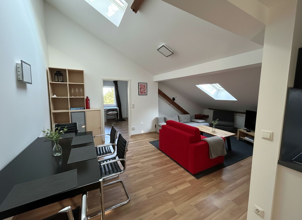 Wohnzimmer mit Schlafsofas