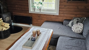Smart-TV og peis