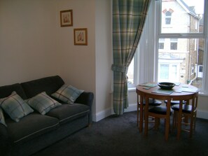 TV, DVD player, books