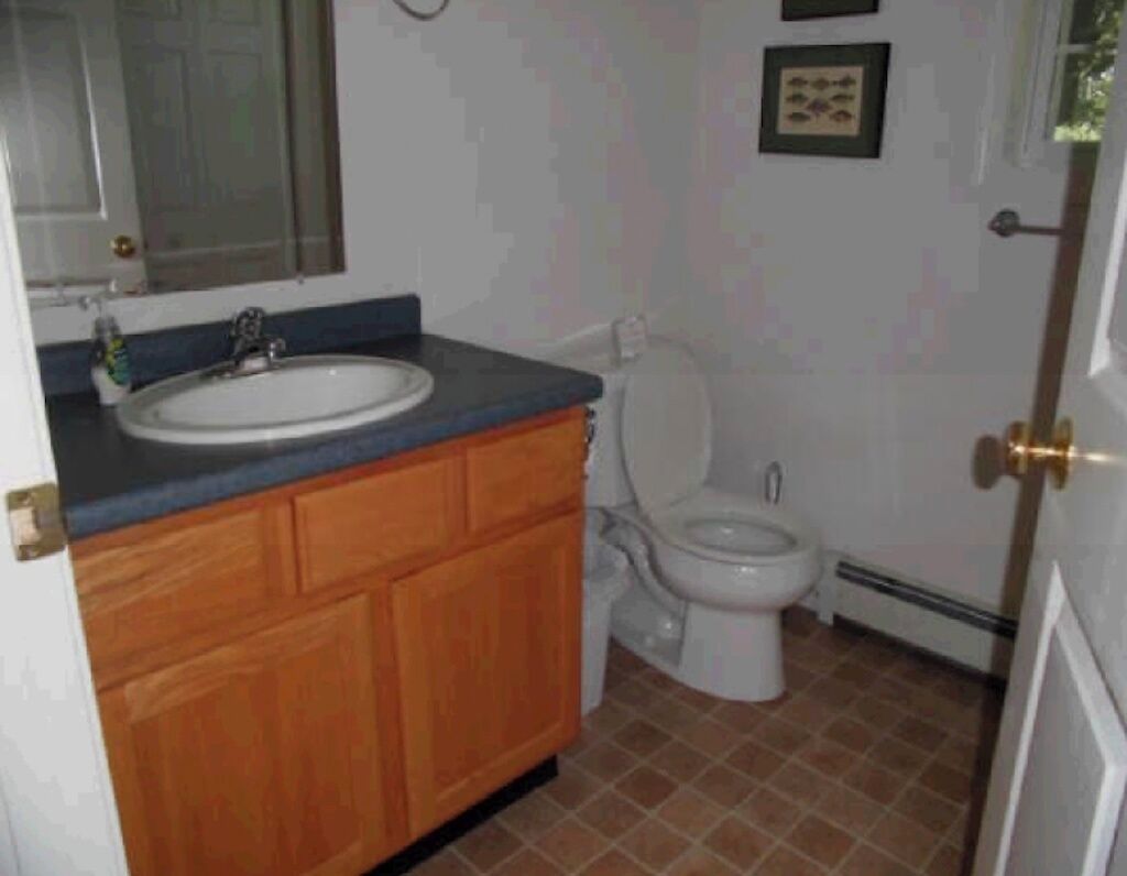 Downstairs 1/2 bathroom - stacked washer and dryer
