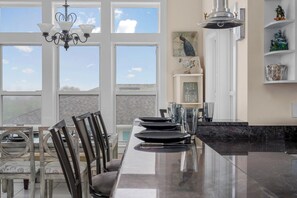 Dining - 3-Story Beach House Retreat with Heated Pool, Game Room, 5 Min to Flagler (Flagler Beach)