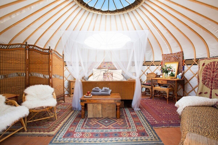Jurte-eigenes Badezimmer-komfort - Glastonbury