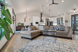 Smart TV, fireplace, video games, computer monitors