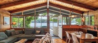 Sleepers Island need boat dream cabin adventure lakefront family pet friendly