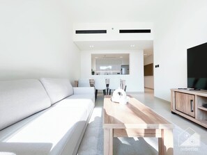 Living area - Elegant 2 Bedroom Apartment -Binghatti Emerald JVC (Dubai)