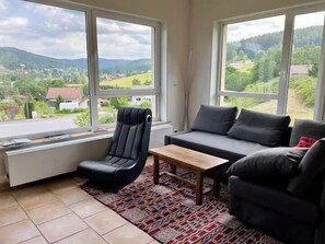 TV, fireplace, DVD player, table football