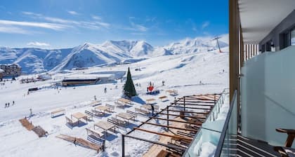 Ski in/Out, Gondola view in Atrium of New Gudauri