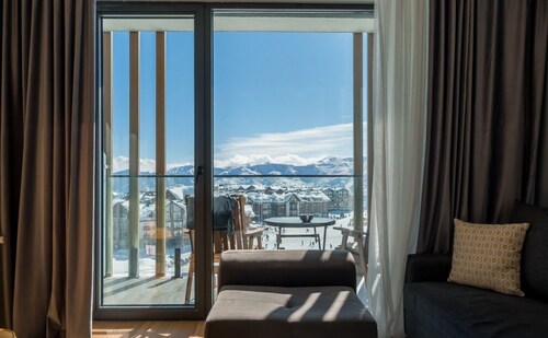 Ski in/Out, Gondola view in Atrium of New Gudauri