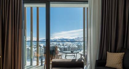 Ski in/Out, Gondola view in Atrium of New Gudauri