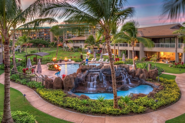 A heated pool