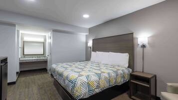 Bureau, espace de travail pour ordinateur portable, rideaux occultants