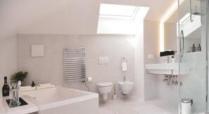 Apartment, 2 Bedrooms, Accessible, Patio | Bathroom - Luxury Nassa Penthouse With Private Terrace in Lugano (Lugano)