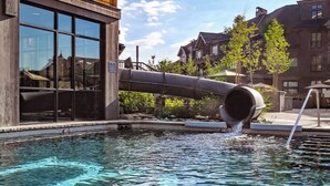 A swimming pool with a water slide. - Grand Colorado on Peak 8 Resort in Breckenridge
4 Bedroom will consider 2/3 Bdrm (Breckenridge)