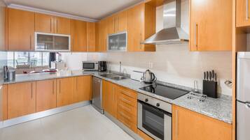 Microwave, oven, dishwasher, coffee/tea maker