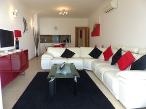 Apartment, 2 Bedrooms, Pool Access, Sea View | Living room - Fuseta Formosa Village (Olhao)