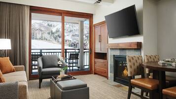 Smart TV, fireplace, video games, foosball