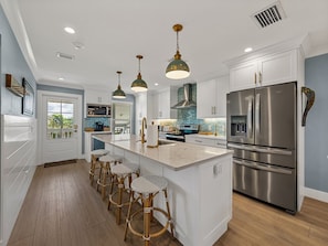 Fridge, microwave, oven, stovetop - Experience luxury at Unit 84, a stunning 2-bedr 2-bath Gulf view condo in Boca Grande (Boca Grande)