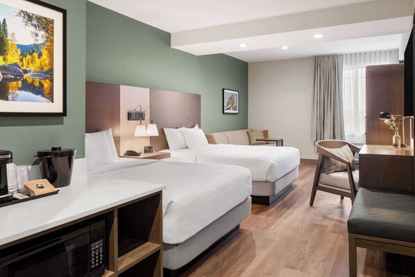 Standard Room, 2 Queen Beds (Shower) | Blackout curtains, iron/ironing board, free WiFi, bed sheets