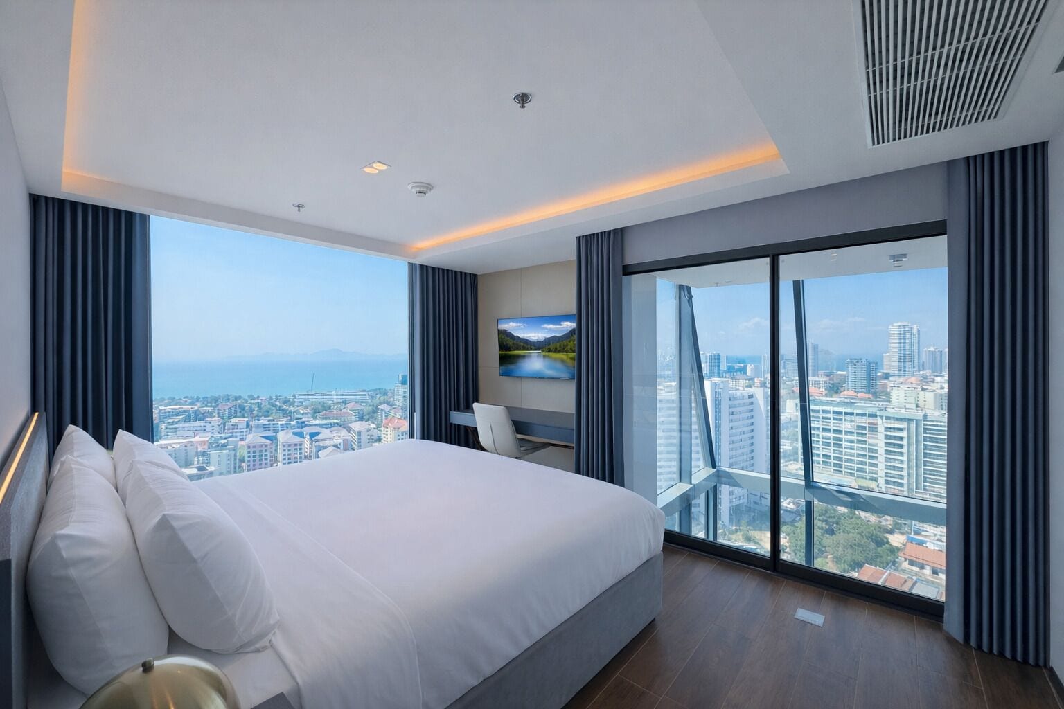 Premium bedding, memory-foam beds, minibar, in-room safe