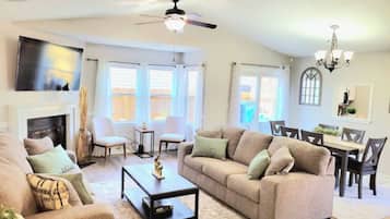 Smart-tv och eldstad