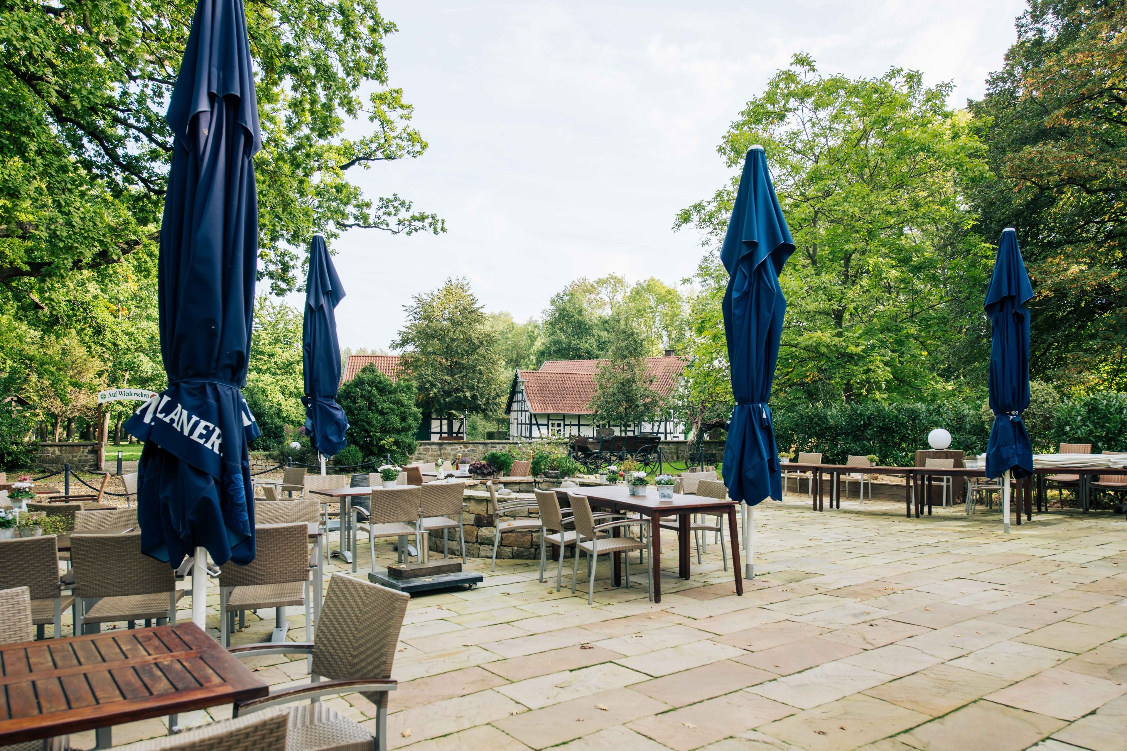 Outdoor banquet area