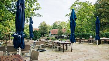 Outdoor banquet area
