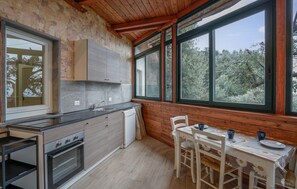 Fridge, dishwasher, cookware/dishes/utensils