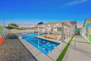 A heated pool
