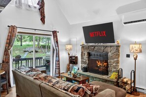 TV connectée, cheminée