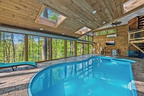 Indoor pool, a heated pool