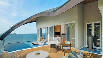 Villa, 1 Schlafzimmer, eingeschränkter Meerblick | Strand-/Meerblick