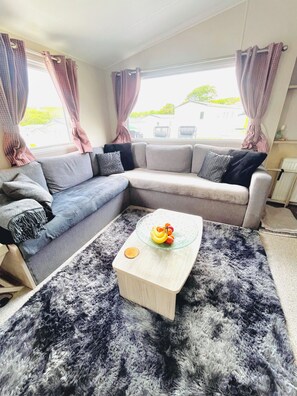 Smart-TV, Kamin, DVD-Player, Bücher