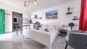 1 slaapkamer, een strijkplank/strijkijzer, reisbedje, gratis wifi