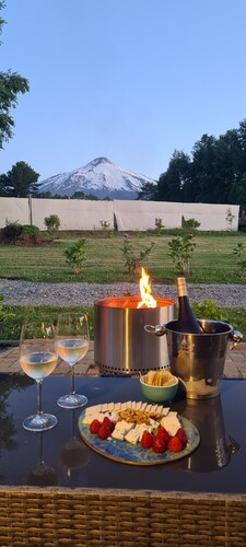 House with Volcano and Lake View (JW)