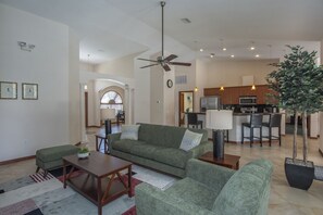 Smart TV, DVD player, books