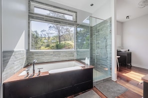 Shower, hair dryer, bidet, towels - Spacious Luxurious Villa Overlooking Millerton Lake (Friant)