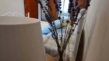 2 habitaciones, tabla de planchar con plancha y ropa de cama