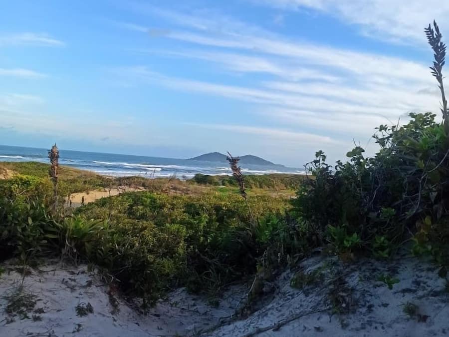 Perto da praia, areia branca, 5 bares na praia