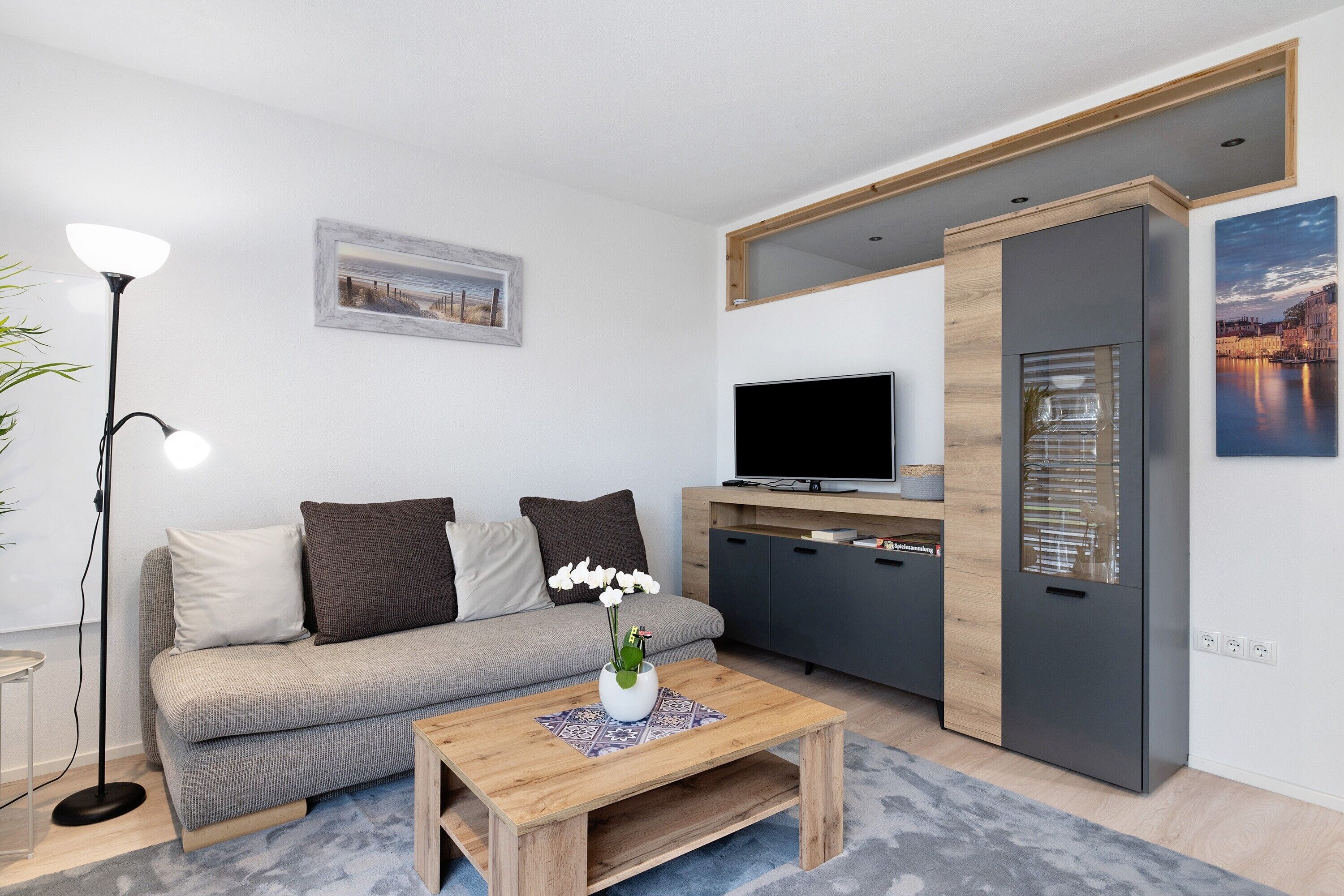 Fernseher, DVD-Player, Stereoanlage