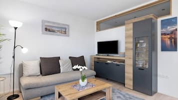 TV, DVD player, stereo