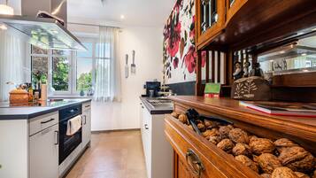 Fridge, oven, stovetop, dishwasher