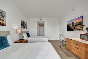 2 bedrooms, iron/ironing board, travel crib, WiFi