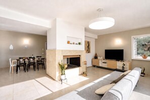 Fernseher, Kamin
