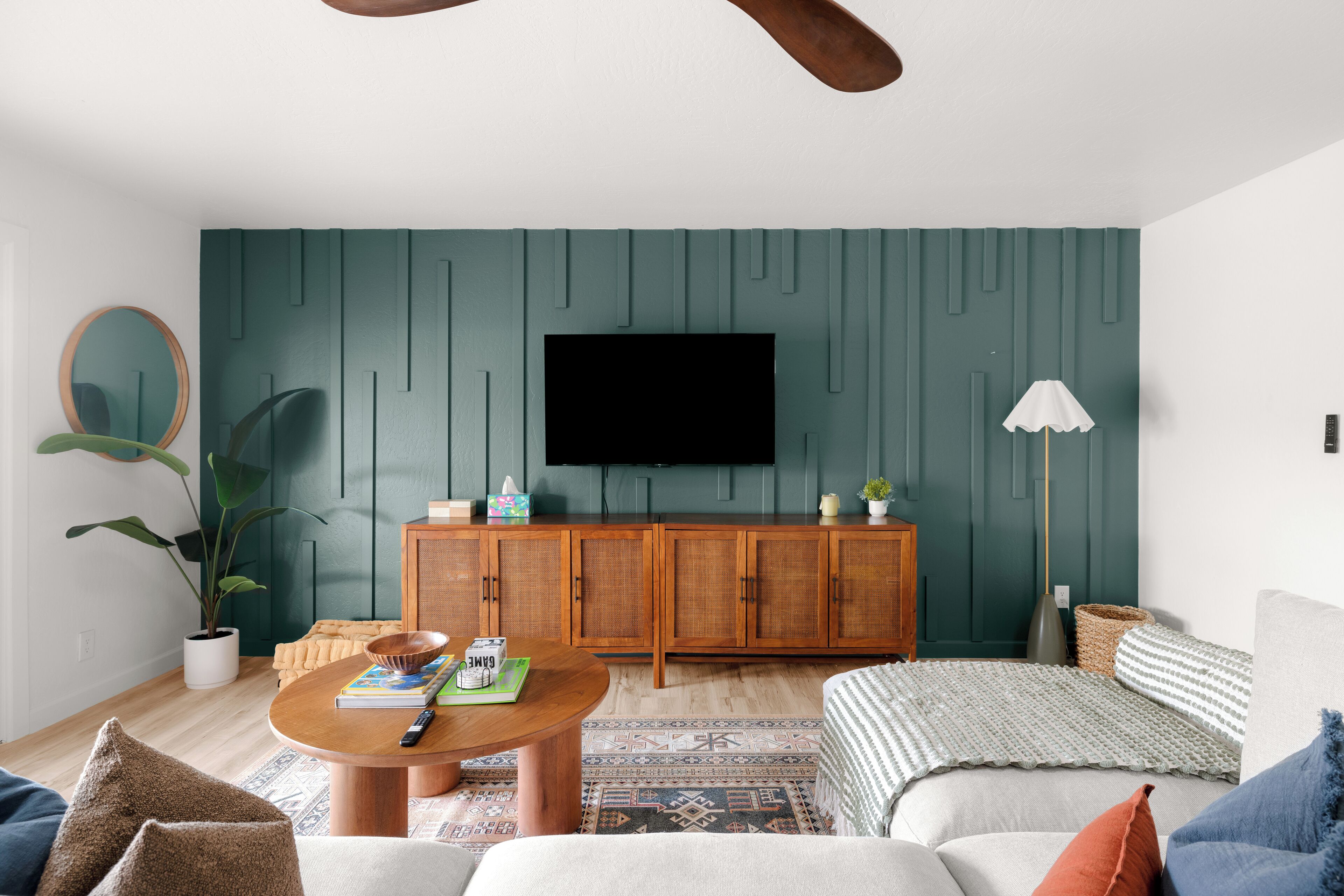 Smart TV, fireplace, video games, foosball