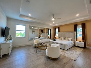 8 bedrooms, desk, iron/ironing board, travel cot