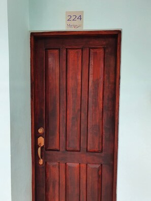 Secure entry to a numbered property.