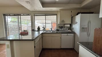 Microwave, oven, stovetop, dishwasher