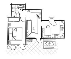 Floor plan - Garden Apartments Janša (Radovljica)